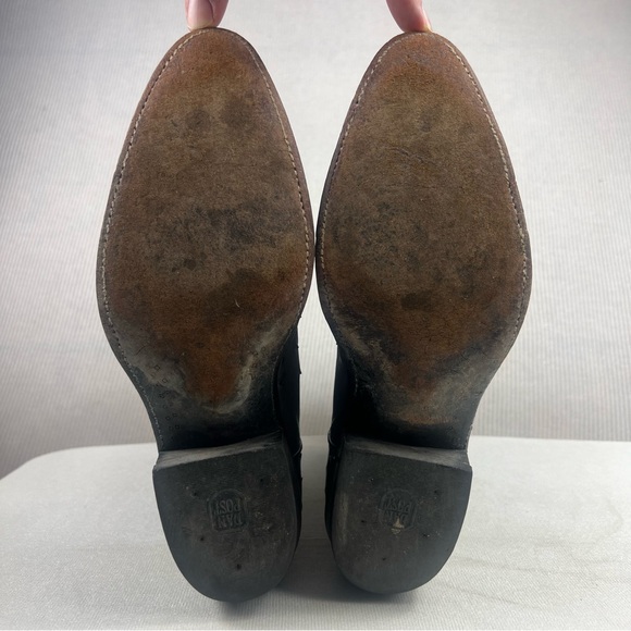 Vintage Dan Post Ostrich Leather Western Cowboy Boots - Picture 5 of 8
